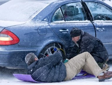 Παγετός και κρύο: Δείτε πού χρειάζονται αντιολισθητικές αλυσίδες